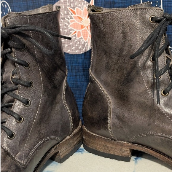 Bed|Stu Leather Protege Cap Toe Ankle Combat Boots Brown Men\'s Size 11.5 main image 10